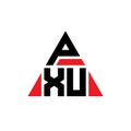 PXU triangle letter logo design with triangle shape. PXU triangle logo design monogram. PXU triangle vector logo template with red Royalty Free Stock Photo