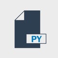 PY File format Icon Royalty Free Stock Photo