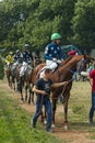 Before the horse race for the Great Summer prize. Royalty Free Stock Photo