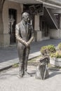 PYATIGORSK, RUSSIA - August 2, 2015: Monument Kisa Vorobyaninov which begs for alms in Pyatigorsk. Royalty Free Stock Photo