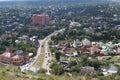 Panoramic view of Pyatigorsk town from Mashuk Mountain in a summer day. Stavropol Region, Russia