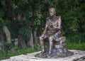 PYATIGORSK. RUSSIA - 14-JUNE, 2021: Monument to Captain Maxim Maksimych, a character in Lermontov novel `The Hero of Our Time`