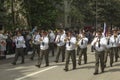 PYATIGORSK, RUSSIA - MAY 9 2014: Marching military orchestra on