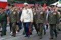 Participants in the column of the Victory Day parade in Pyatigorsk, Russia