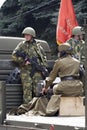 PYATIGORSK, RUSSIA - MAY 9 2014: Victory Day in WWII. Radio operator on a truck