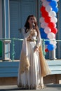 Singer Fatima Kitayeva from the Karachay-Cherkess Republic. Russia Royalty Free Stock Photo
