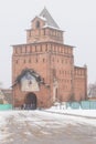 Pyatnitskie Gate Pyatnitskaya Tower In Winter In Kolomna, Russia Royalty Free Stock Photo