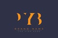 PYB abstract letter logo design Royalty Free Stock Photo