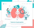 Pyelonephritis kidney landing page Royalty Free Stock Photo