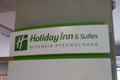 Pyeongchang, South Korea - 6 june 2019: Holiday Inn & Suites sign at Alpensia Olympic Park in Pyeongchang