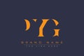 PYG abstract letter logo design Royalty Free Stock Photo