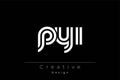 PYI Creative Unique Modern Letter Logo Design Royalty Free Stock Photo