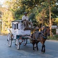 Pyin Oo Lwin - Nov 28, 2014: Horse cart driver in.