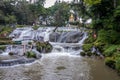 Pyin Oo Lwin ,Pagoda over waterfall ,Myanmar Royalty Free Stock Photo