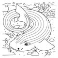 Pyjama Shark Coloring Page for Kids