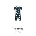 Pyjamas vector icon on white background. Flat vector pyjamas icon symbol sign from modern clothes collection for mobile concept