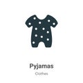 Pyjamas vector icon on white background. Flat vector pyjamas icon symbol sign from modern clothes collection for mobile concept