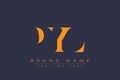 PYL abstract letter logo design Royalty Free Stock Photo