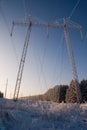 The pylon of high-voltage electric power line Royalty Free Stock Photo