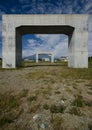 Pylon of a new highway near Fuji