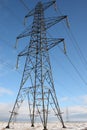 Pylon & Power Lines Royalty Free Stock Photo