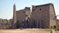 The Pylon of Ramses II at the Entrance of the Temple of Luxor, Egypt Royalty Free Stock Photo