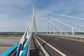 Highway at Pont de Normandie, French bridge over river Seine Royalty Free Stock Photo