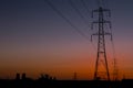 Pylon sunset Royalty Free Stock Photo