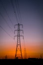 Pylon sunset Royalty Free Stock Photo