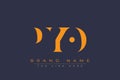 PYO abstract letter logo design Royalty Free Stock Photo