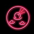 pyogenic granuloma skin disease neon glow icon illustration