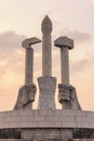 The Monument to Party Founding in Pyongyang, North Korea Royalty Free Stock Photo
