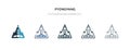 Pyongyang icon in different style vector illustration. two colored and black pyongyang vector icons designed in filled, outline, Royalty Free Stock Photo