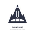 pyongyang icon on white background. Simple element illustration from Monuments concept