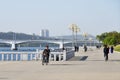 Pyongyang, North Korea. Street scene Royalty Free Stock Photo