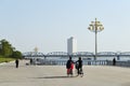 Pyongyang, North Korea. Street scene Royalty Free Stock Photo