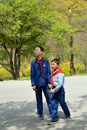 Pyongyang, North Korea. Pioneer boys Royalty Free Stock Photo