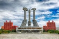 PYONGYANG,NORTH KOREA-OCTOBER 12,2017: Monument to the founding Royalty Free Stock Photo