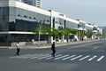 Pyongyang, North Korea. Street scene Royalty Free Stock Photo