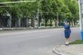 The Pyongyang traffic police women are beautiful scenery in the streets. Pyongyang, North Korea