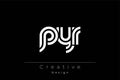 PYR Creative Unique Modern Letter Logo Design Royalty Free Stock Photo