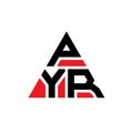 PYR triangle letter logo design with triangle shape. PYR triangle logo design monogram. PYR triangle vector logo template with red Royalty Free Stock Photo