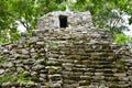 Pyramid of ancient civilization in mexico. the abandoned stone city of the Aztecs. Mayan pyramids