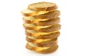 Pyramid of bread pieces Royalty Free Stock Photo