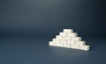 Pyramid of bricks. Pyramid with hierarchical structure. Royalty Free Stock Photo