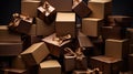 pyramid brown gift box