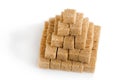 Pyramid of cane sugar cubes Royalty Free Stock Photo