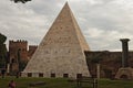 The pyramid of Cestius in Rome