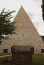 The pyramid of Cestius in Rome