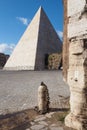Pyramid of Cestius in Rome, Italy